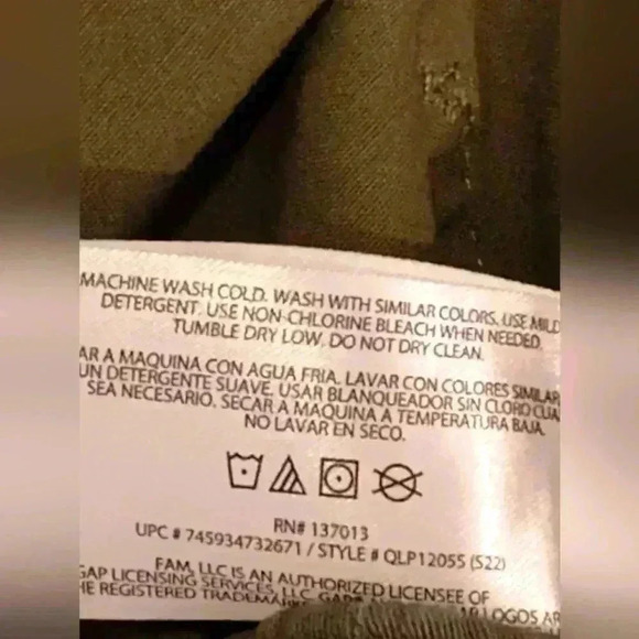 GAP women's twill pants | Relaxed Girlfriend | Olive green | Size 8 - Picture 10 of 10